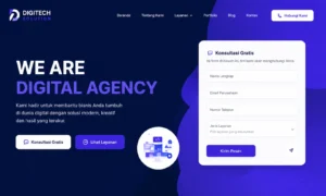 Jasa pembuatan website profesional dengan tampilan responsif di laptop dan smartphone untuk bisnis.